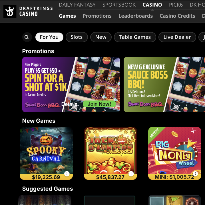 Draftkings online casino review